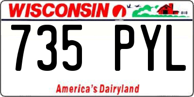 WI license plate 735PYL