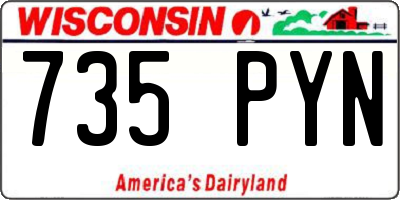 WI license plate 735PYN