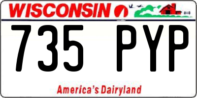 WI license plate 735PYP