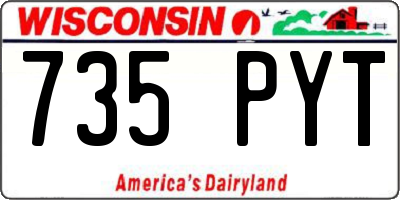 WI license plate 735PYT