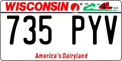 WI license plate 735PYV