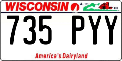 WI license plate 735PYY