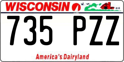 WI license plate 735PZZ