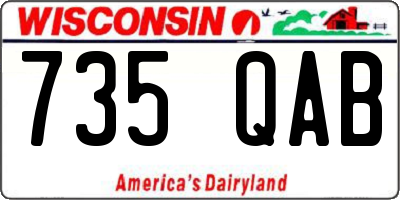 WI license plate 735QAB