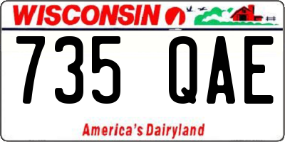 WI license plate 735QAE