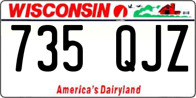 WI license plate 735QJZ