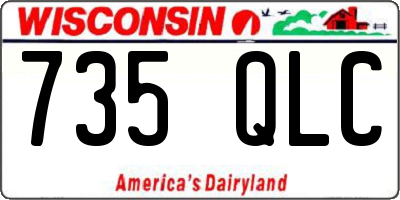 WI license plate 735QLC