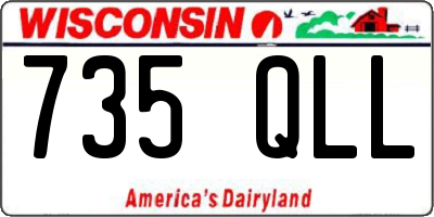 WI license plate 735QLL