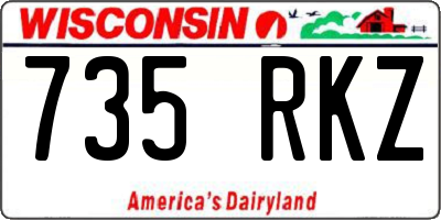 WI license plate 735RKZ