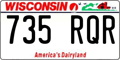 WI license plate 735RQR