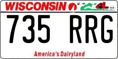 WI license plate 735RRG