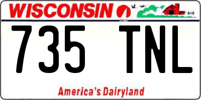 WI license plate 735TNL