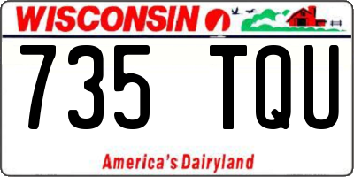 WI license plate 735TQU