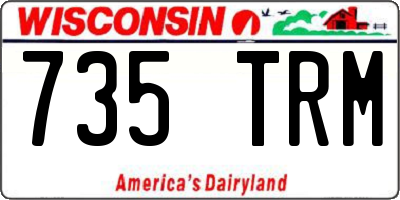 WI license plate 735TRM