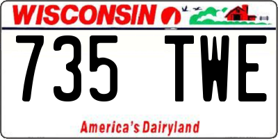 WI license plate 735TWE