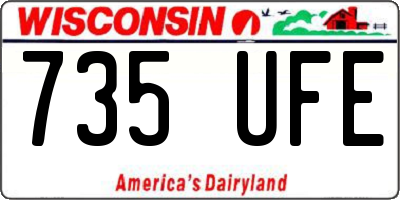 WI license plate 735UFE