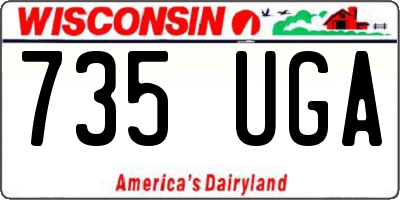 WI license plate 735UGA