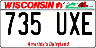 WI license plate 735UXE