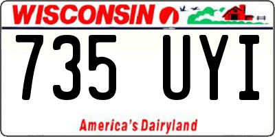 WI license plate 735UYI