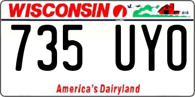 WI license plate 735UYO