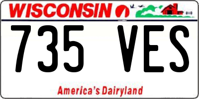 WI license plate 735VES