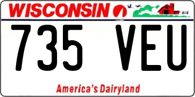 WI license plate 735VEU