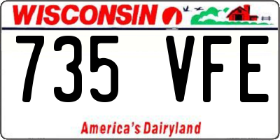WI license plate 735VFE