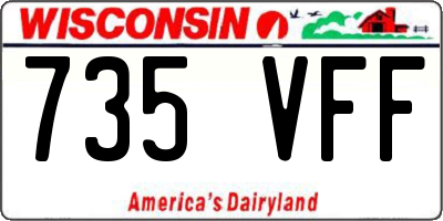 WI license plate 735VFF