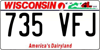 WI license plate 735VFJ