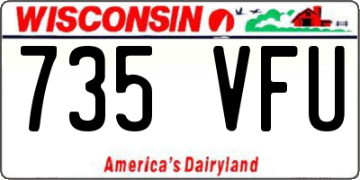 WI license plate 735VFU