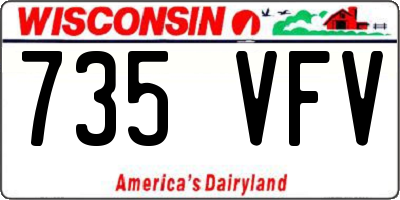 WI license plate 735VFV