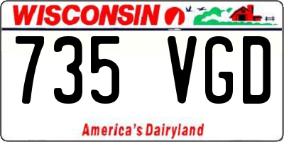 WI license plate 735VGD
