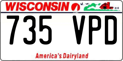 WI license plate 735VPD