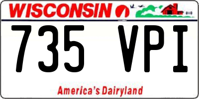 WI license plate 735VPI