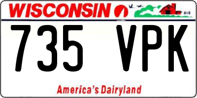 WI license plate 735VPK