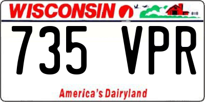 WI license plate 735VPR