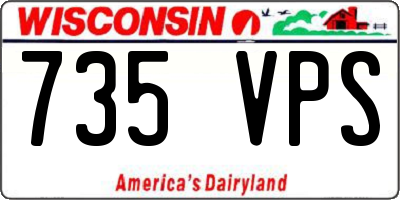 WI license plate 735VPS