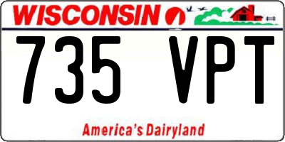 WI license plate 735VPT