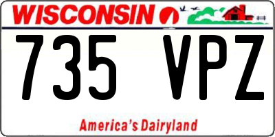 WI license plate 735VPZ