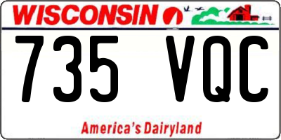WI license plate 735VQC