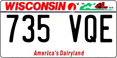 WI license plate 735VQE