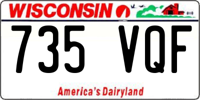 WI license plate 735VQF