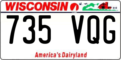 WI license plate 735VQG