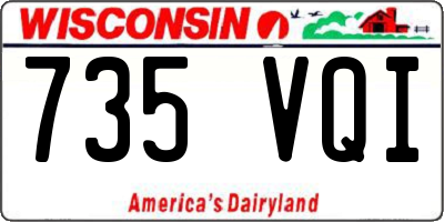 WI license plate 735VQI