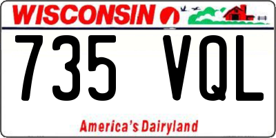 WI license plate 735VQL