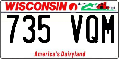 WI license plate 735VQM
