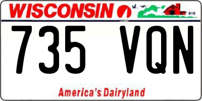 WI license plate 735VQN