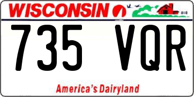 WI license plate 735VQR