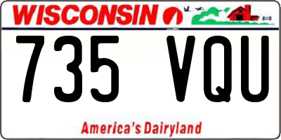 WI license plate 735VQU