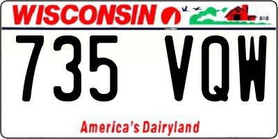 WI license plate 735VQW